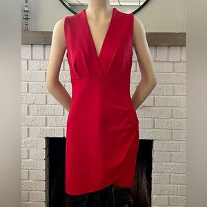 Lulus Cocktail Hour Red Wrap Dress